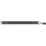 Froehlich & Walter 19 collu sadalītājs ar 6x IEC19 ligzdām alumīnija korpusā 1U, 3x 1,5mm kabelis 2,5m, RAL 9005 melns (808904)
