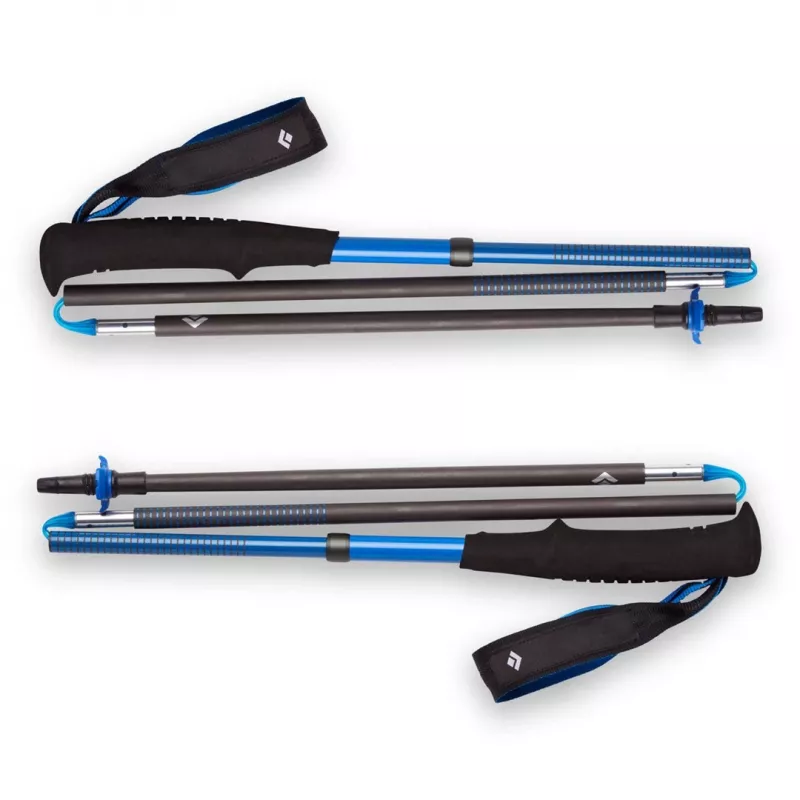 Trekking nūjas Black Diamond Distance Carbon Z, salokāms oglekļa šahts, 120 cm, 280 g, 3 segmenti