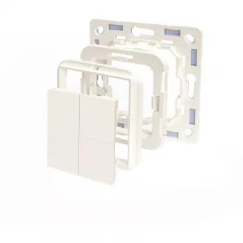 Shelly BLU Wall Switch 4 četru pogu Bluetooth slēdzis, plastmasa, ziloņkaula krāsa
