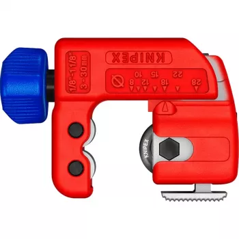 Cauruļu griezējs Knipex TubiX S 3–30 mm, kompakts instruments metāla un plastmasas caurulēm