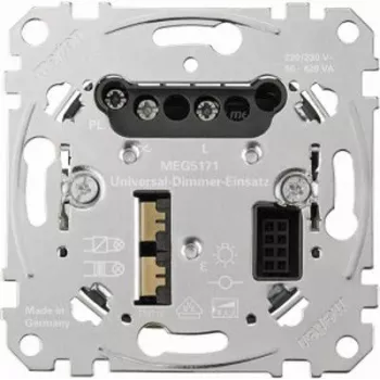 Iebūvējamais dimmeris Merten MEG5171-0000, metālisks, 220–230 V AC, 50–60 Hz, pretestības slodze līdz 420 W