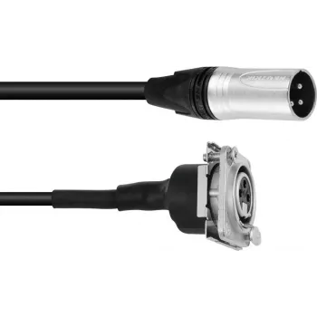 XLR savienotājkabelis PSSO 1 m — XRL vīrišķais uz XLR sievišķo, melns
