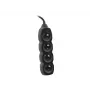Tracer PowerCord pagarinātājs, 4 kontaktligzdas, 3m, melns
