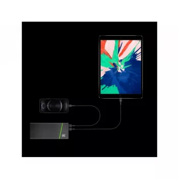 Lightning kabelis Green Cell KABGC18 — 2 m, Lightning uz USB-A, melns