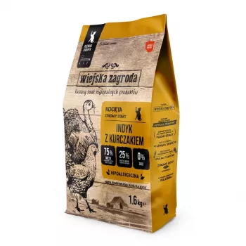 Sausā barība kaķēniem wiejskazagroda Tītars ar Vistu 1,6 kg