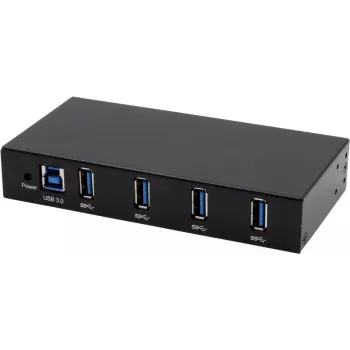 EXSYS EX-11234HMS interfeisa centrmezgls USB 3.2 Gen 1 (3.1 Gen 1) Type-B 5000 Mbit/s Melns