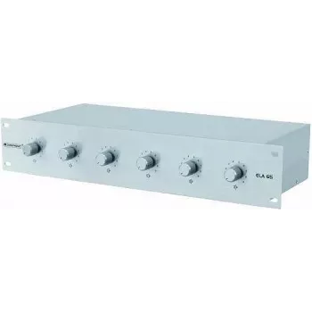 Zonu kontrolieris Omnitronic ELA 6S 10W — 6 zonu skaļruņu pārvaldnieks, 10 W jauda