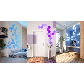 Nanoleaf HEXAGON SMARTER KIT LED gaismas paneļi Balti 7 gab.