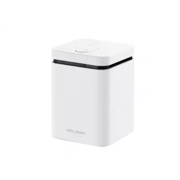 Aromas difuzors Stylies ELARA/WHITE — iztvaicēšanas, telpām līdz 25 m², 2 h taimeris, AC/baterija/USB, 1,3 W, 74×74×100 mm