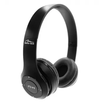 MEDIA-TECH EPSILION BT MT3591 Bezvadu austiņas Bluetooth 4.2 Mikrofons Radio FM Melnas