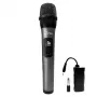 Bezvadu karaokes mikrofons MEDIA-TECH MT398, USB-C, akumulators, 20 m darbības rādiuss, melns