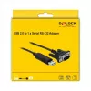 Seriālais kabelis DeLOCK 66282 Melns 1.8 m RS-232 USB Type-A