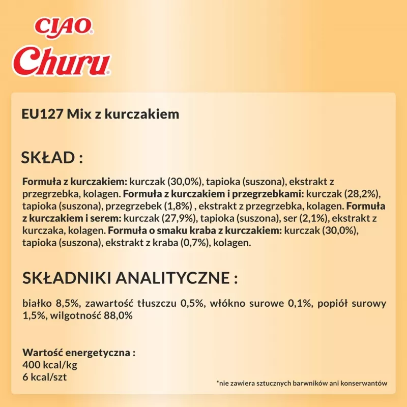 INABA Churu Variety box Chicken - kaķu gardumi - 20 x 14g