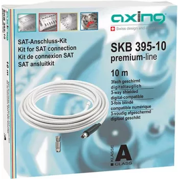 Koaksiālais kabelis Axing SKB 395-10 10 m Balts