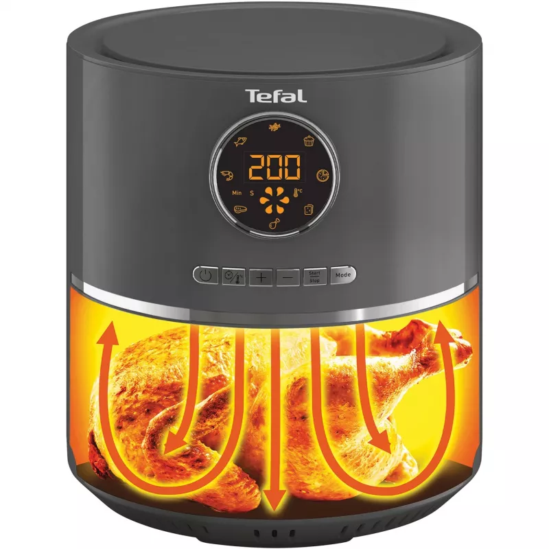 Tefal Ultra Fry Digital EY111B karstā gaisa fritieris, 4.2 L, 1400 W, pelēks