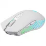 Bezvadu spēļu pele DEFENDER Pandora White — ambidekstrāla, 3200 DPI, 6 pogas, programmējama, optiska, USB