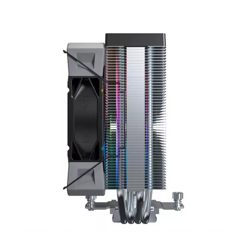 Montech NX400 Black ARGB procesora dzesētājs ar ventilatoru, vairākām ligzdām, 120 mm, melns
