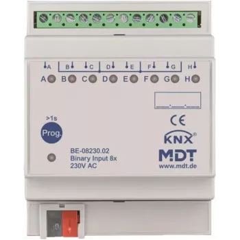 MDT BE-08230.02 Binārais ieejas modulis 8 kanāli 4TE REG 230VAC