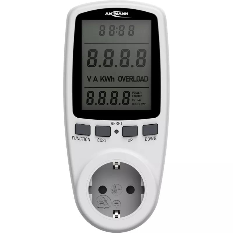Enerģijas patēriņa mērītājs ANSMANN APM2 120-0007 ar LCD displeju