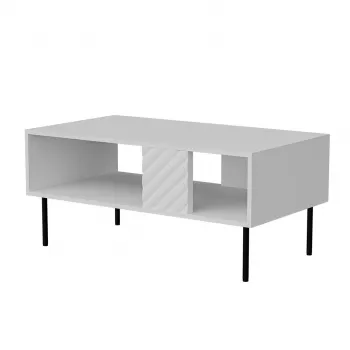 Kafijas galdiņš Cama Meble LUCCA 100 x 55 x 46 cm, taisnstūrveida, balts