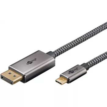 USB-C uz DisplayPort adaptera kabelis, 4K 60Hz, 1m, pīts