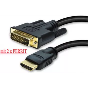 HDMI uz DVI kabelis ShiverPeaks 77483-RE 3.0m ar zeltītiem kontaktiem un ferīta serdeņiem