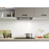 Iebūvējamā tvaika nosūcējs CANDY CBG625/1X, 520 mm platums, 207 m³/h, oglekļa filtrs, rotācijas vadība, sudrabs
