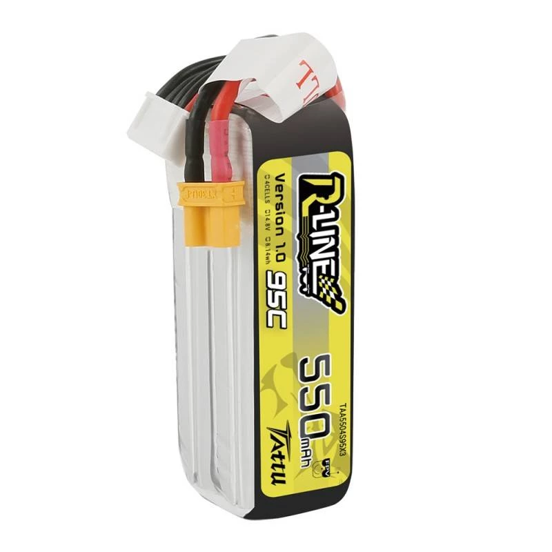 Tattu R-Line 550mAh 14.8V 95C 4S1P LiPo akumulators RC modeļiem