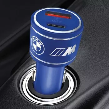 Auto lādētājs 20W PD-QC 3.0 Ātrā uzlāde Zils
