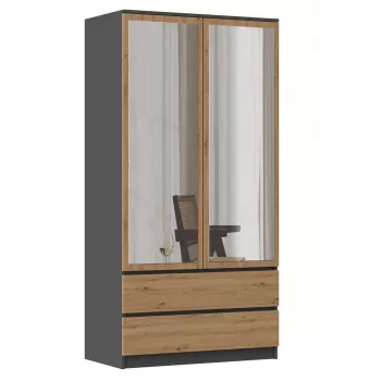 Topeshop SZAFA MALWA AN/AR L bedroom wardrobe/closet 5 shelves 2 durvis(s)