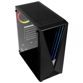 Kolink VOID RGB korpuss Melns LED Ventilators Logs Putekļu filtrs