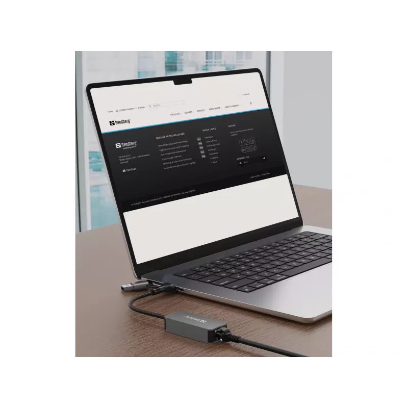 SANDBERG 136-68 USB-C/A adapteris ar 2.5 GbE RJ45 Ethernet portu