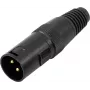 XLR 3-pin savienotājs Omnitronic 30208430 — vīrišķais/sieviešu audio savienotājs, 3 kontakti