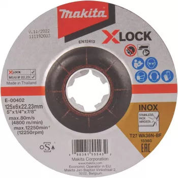 Makita E-00402 slīpēšanas disks - Metālam - 22,2 cm x 12,5 cm x 6 mm