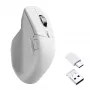 Bezvadu optiskā pele Keychron M6S-B72 — Labā roka, 12000 DPI, RF bezvadu + Bluetooth + USB-C, Balta