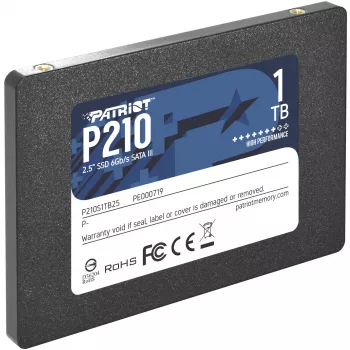 Patriot P210 1 TB 2.5 collu SATA III SSD — 500 MB/s lasīšana, 400 MB/s rakstīšana, 7 mm augstums