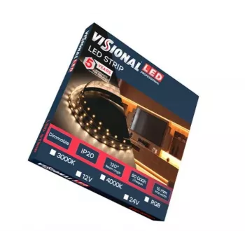 LED lente OEM AMT AMT-2835WW120-12V90 — 12V, 90 silti baltas 2835 gaismas diodes