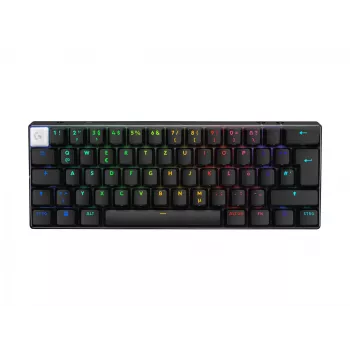 Logitech G PRO X 60 spēļu tastatūra, 60%, USB/RF bezvadu/Bluetooth, QWERTZ vācu, balta