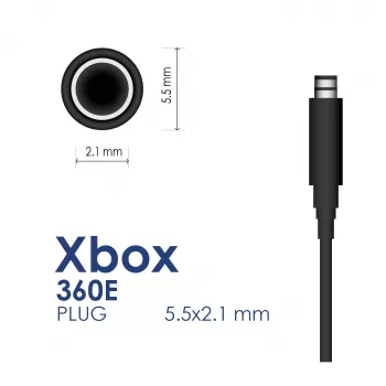 Akyga AK-PD-12 barošanas bloks Xbox 360 E konsolei, 12 V / 9,6 A + 5 V / 1 A, 120 W