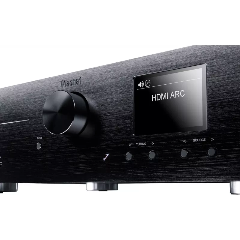 Stereo uztvērējs Magnat MC 400 — 2.0 kanāli, 40 W uz kanālu, CD atskaņotājs, Wi‑Fi, Bluetooth, DAB/FM, Ethernet (melns)