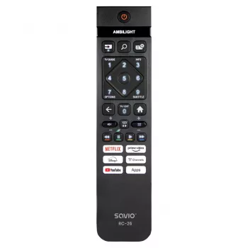 Savio RC-26 tālvadības pults IR bezvadu TV spiedpogu