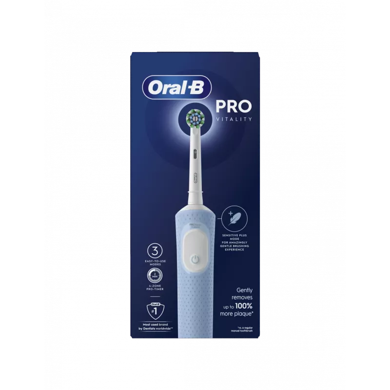 Oral-B Vitality Pro uzlādējama elektriskā zobu birste pieaugušajiem, zila