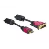 DeLOCK 84343 HDMI - DVI-D kabelis 3,0 m vīriešu/vīriešu