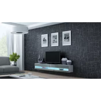 Cama TV statīvs VIGO jauna 30/180/40 balts/pelēks glancēts