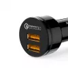 CC-T8 ultra-ātrs auto lādētājs 2xUSB 3.0 6A 36W + micro USB kabelis 1m