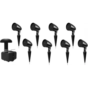 Subwoofer komplekts Omnitronic GSUB-8 — 8 projektora skaļruņi, melns