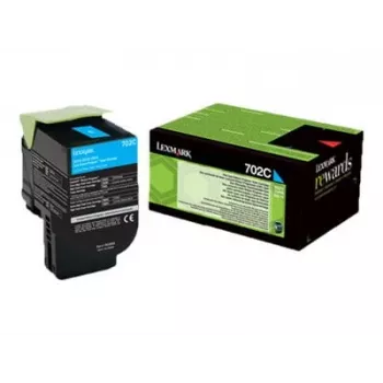 Lexmark 702C R toner kasetne 1 gab. Original Cyan
