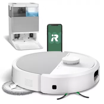 iRobot Roomba Plus 505 Combo Robots + AutoWash Dok Balts