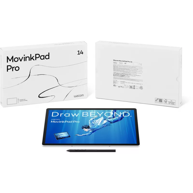 Wacom MovinkPad Pro 14, vadu un bezvadu, 5080 lpi, 302 x 189 mm, USB/Bluetooth, 1 cm, pin
