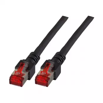 EFB-Elektronik RJ45 savienojuma kabelis Cat.6 S/FTP LSZH melns 50m